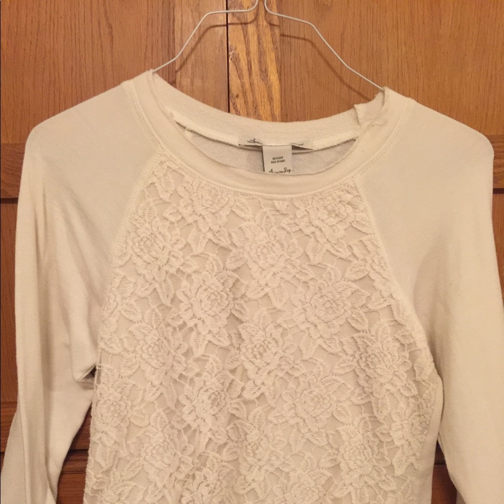 Lace sweatshirt